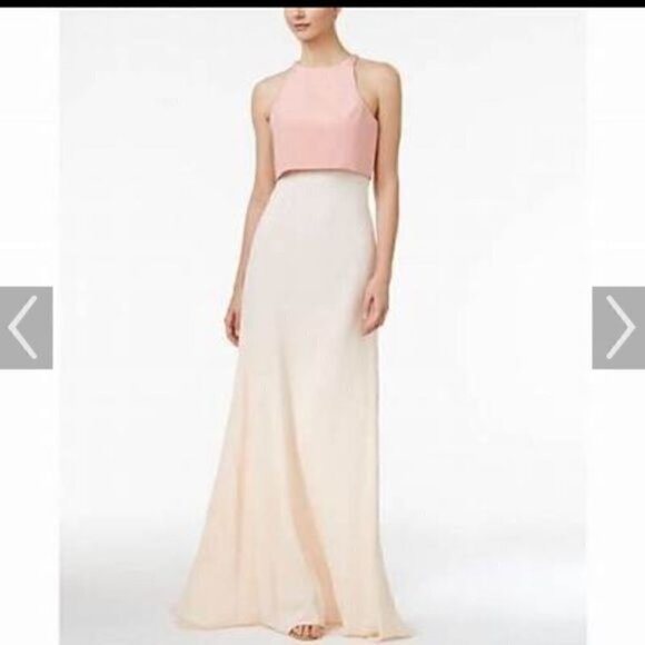 Jill Jill Stuart woman’s pale pink flared halter top maxi dress size 6 - Picture 5 of 13